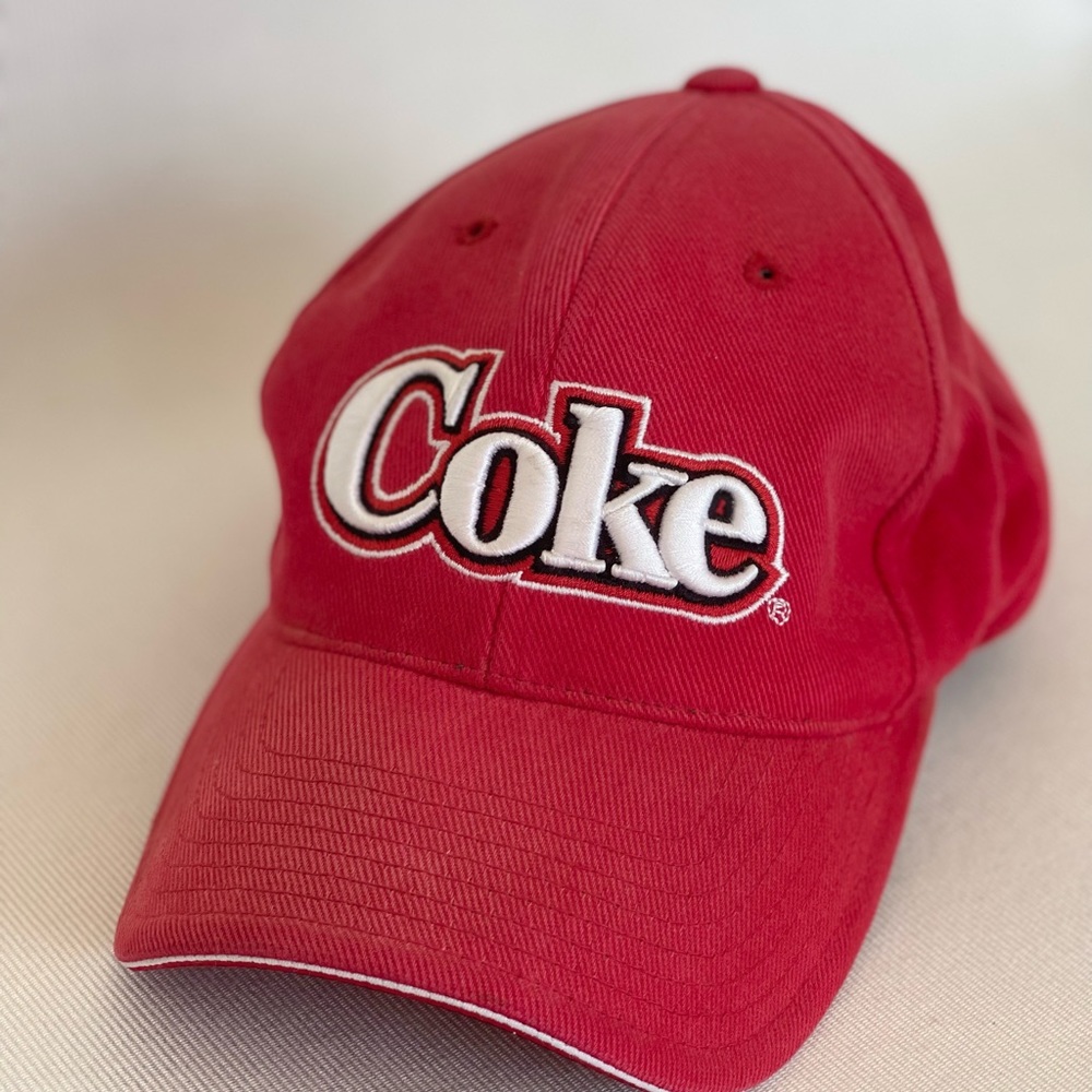Coca Cola Red Baseball Hat White embroidery On Hat .Adjustable.Unisex. - Picture 9 of 12
